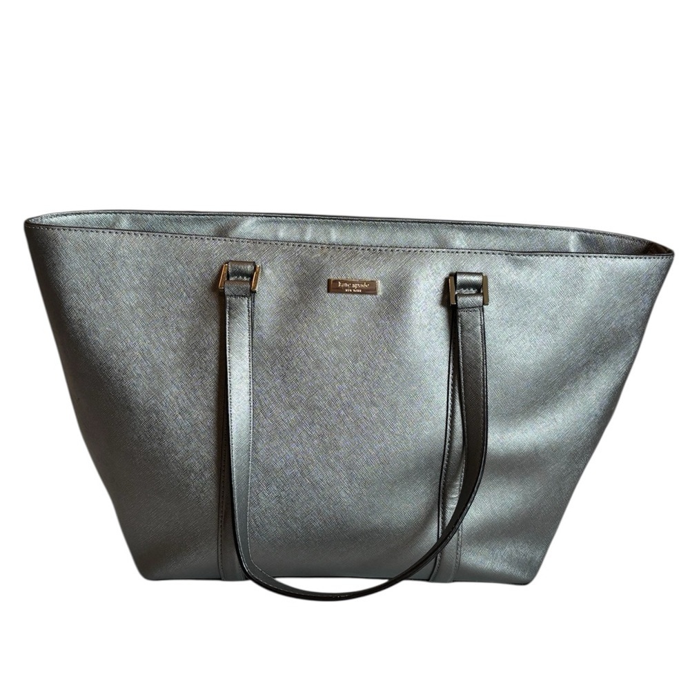 Kate Spade Metallic Gray Tote - Picture 2 of 12